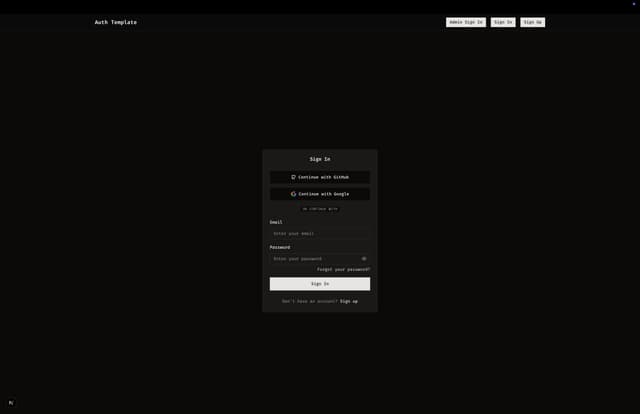 Full Stack Authentication Template
